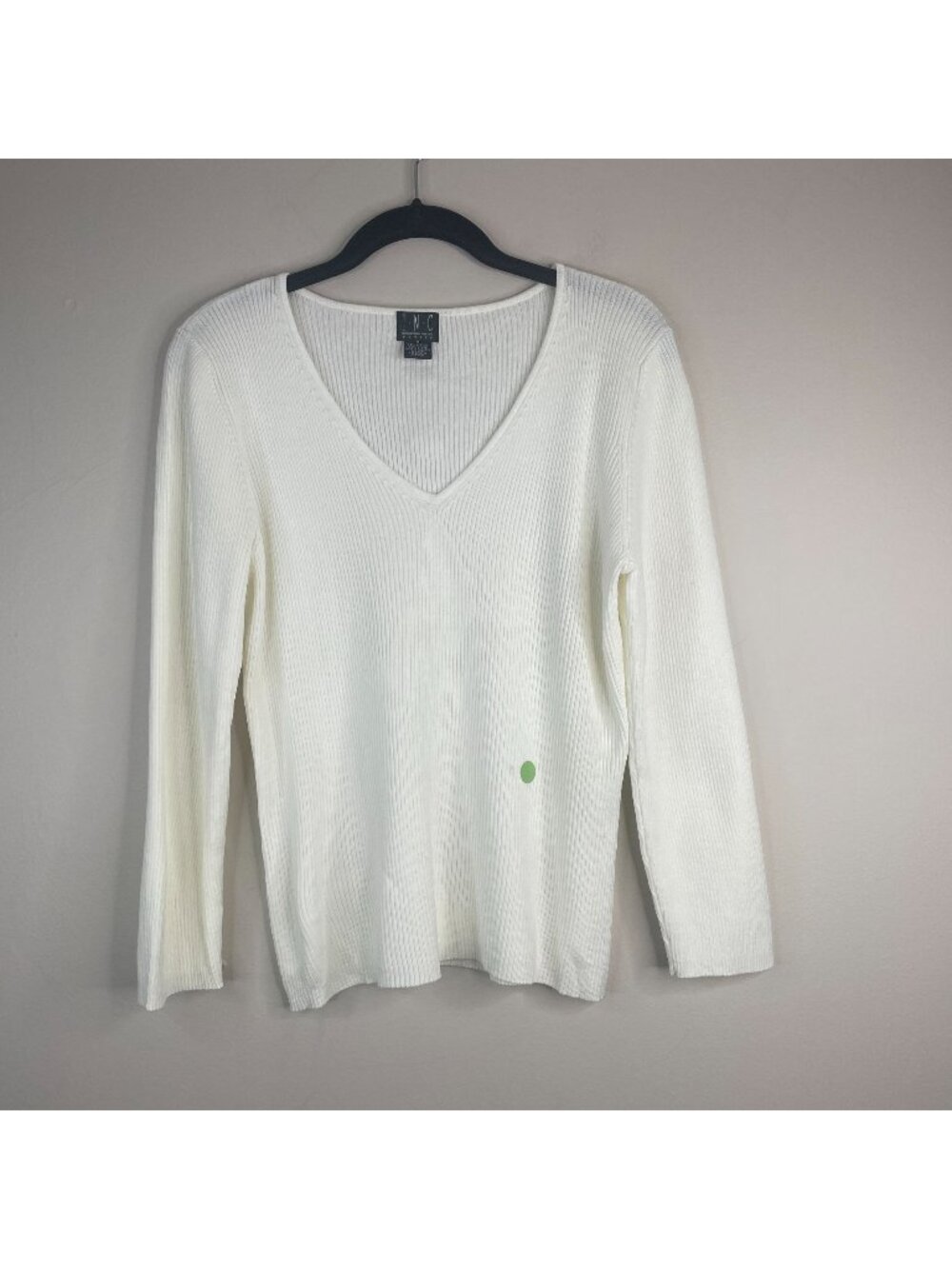INC International Y2K Top Medium Petite Euro Summer Sweater Ribbed‎ Layering
